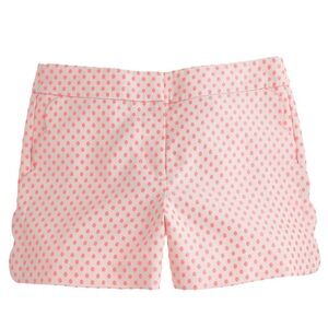 JCrew Scallop-pocket short in polka dot